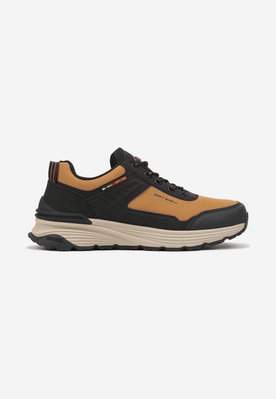 Brązowe Płaskie Buty Sportowe Sneakersy ze Sznurowaniem i Napisem Terelena 1