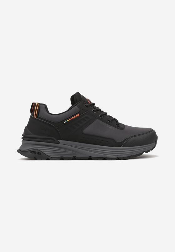 Ciemnoszare Płaskie Buty Sportowe Sneakersy ze Sznurowaniem i Napisem Terelena 1
