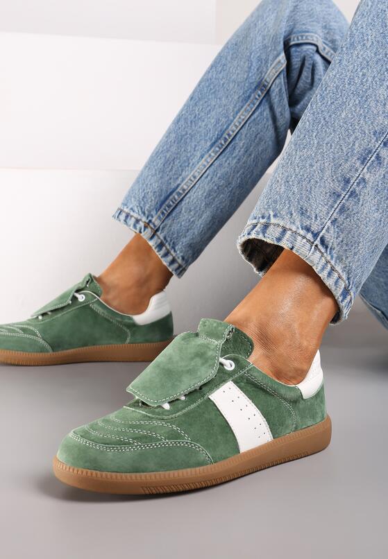 Sneakers Verde cu alb 2