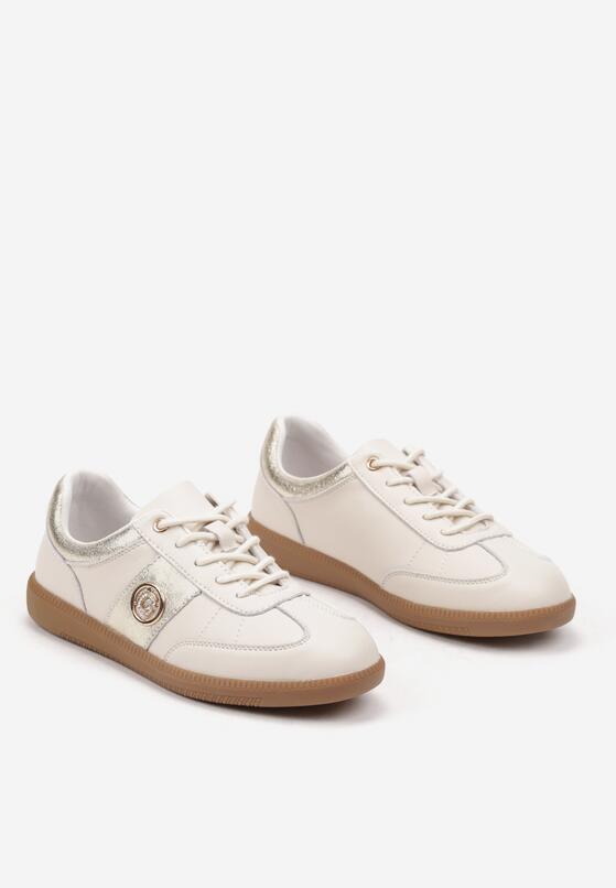 Sneakers Bej cu auriu 5
