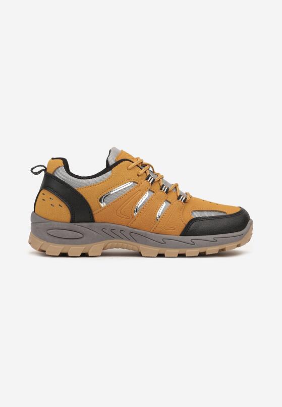 Brązowe Sznurowane Buty Sportowe Sneakersy Trekkingowe z Paskami Cleirae 4