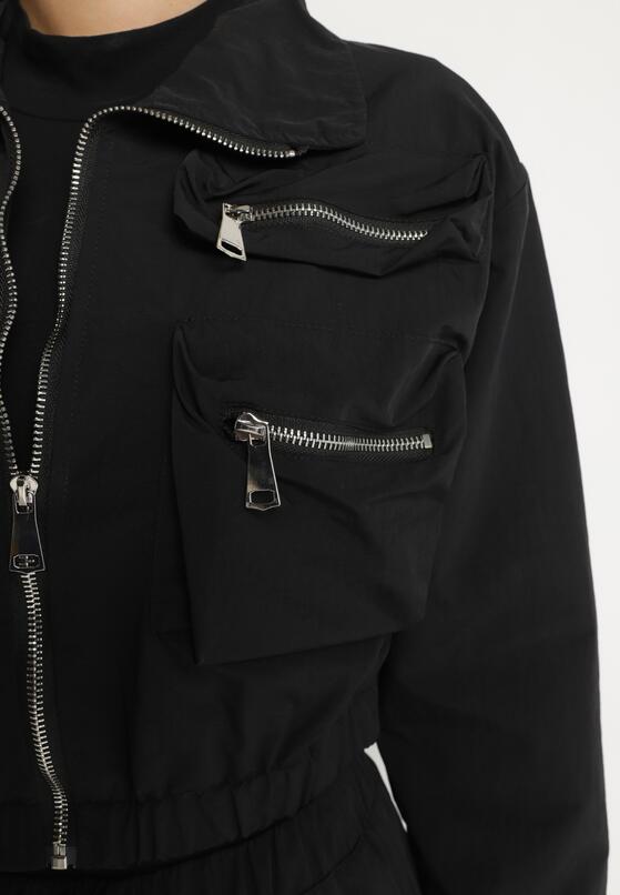 Czarny Komplet w Streetwearowym Stylu z Kieszeniami Lotiena 5