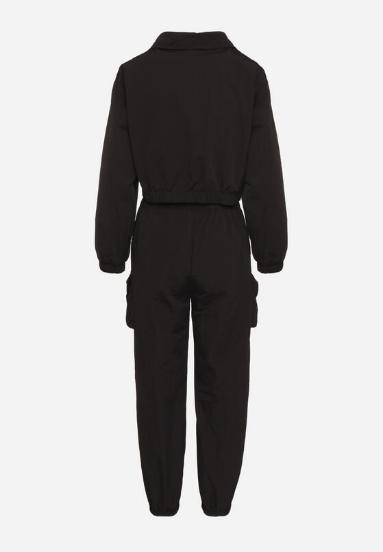 Czarny Komplet w Streetwearowym Stylu z Kieszeniami Lotiena 7