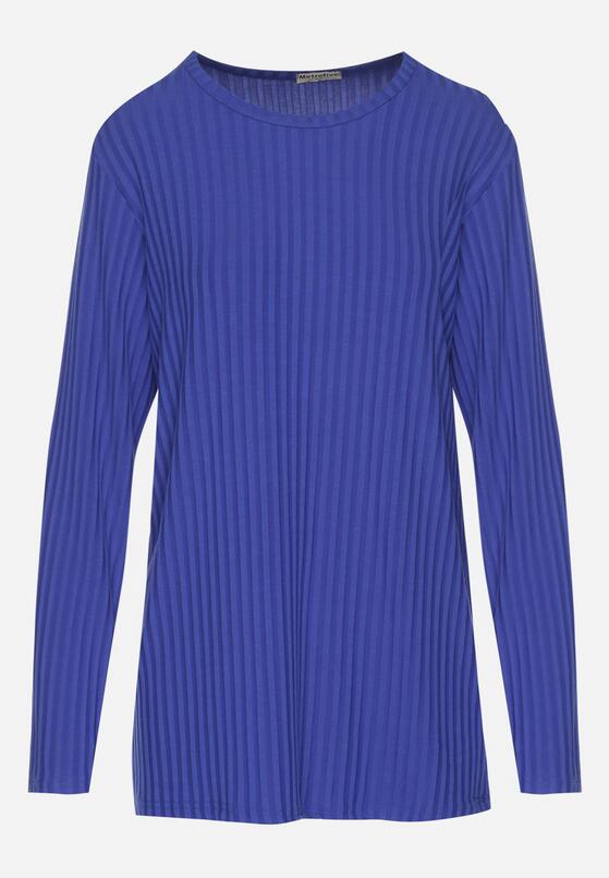 Niebieska Prążkowana Bluzka Longsleeve Gigiora 6