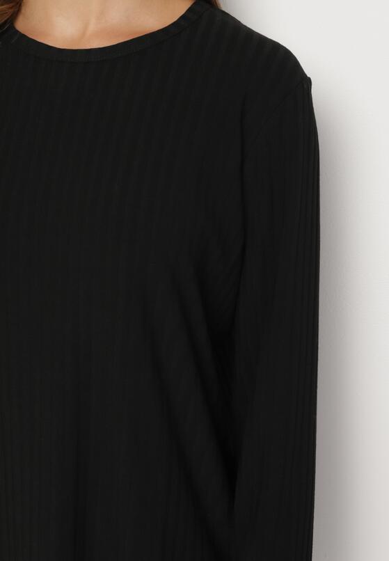 Czarna Prążkowana Bluzka Longsleeve Gigiora 5