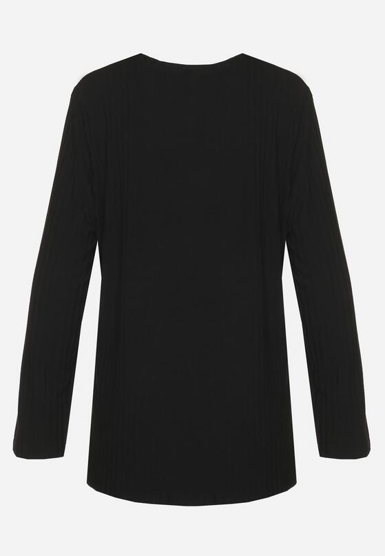 Czarna Prążkowana Bluzka Longsleeve Gigiora 7