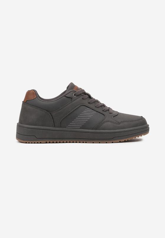 Szare Eleganckie Buty Sportowe na Grubej Podeszwie Lerellea 1