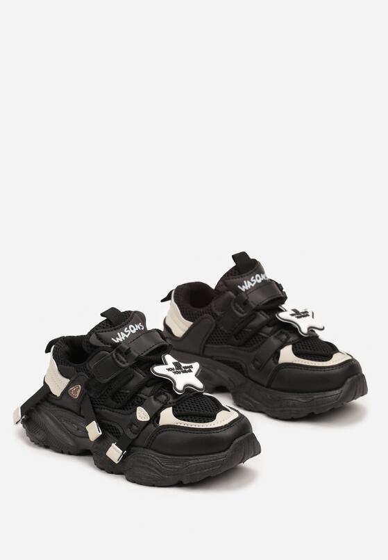 Czarne Buty Sportowe Sneakersy z Detalem w Kształcie Gwiazdki Leridae 2