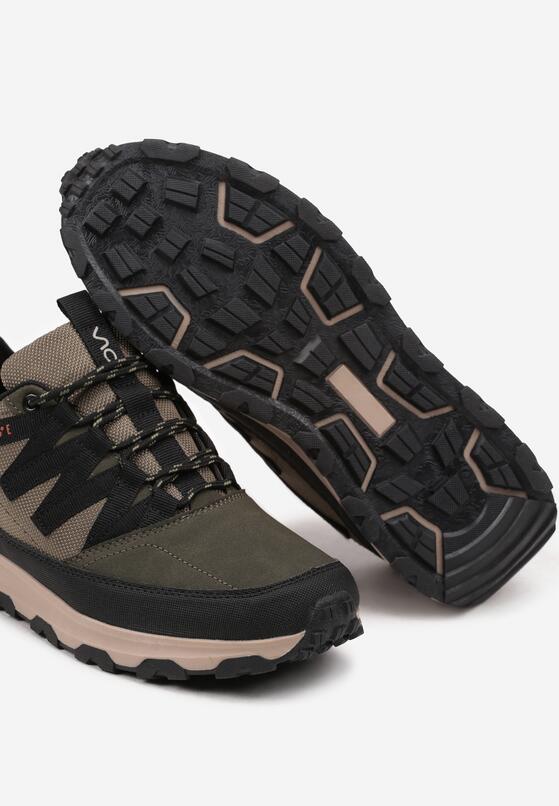 Zielone Buty Sportowe Sneakersy z Geometrycznymi Przeszyciami Belimara 3