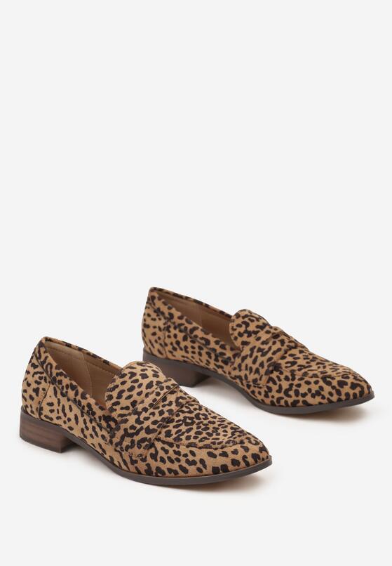 Panterkowe Mokasyny Loafersy o Klasycznym Fasonie na Płaskiej Podeszwie Dailara 5