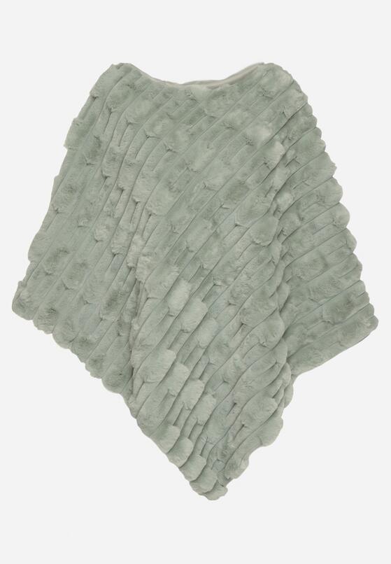 Jasnozielone Ponczo Ozdobione Tłoczeniem Dairis 1