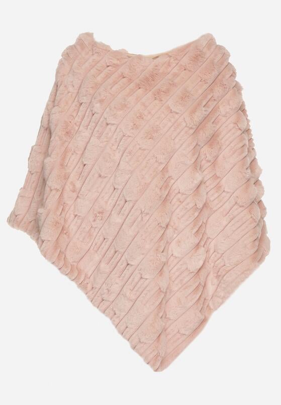 Różowe Ponczo Ozdobione Tłoczeniem Dairis 1