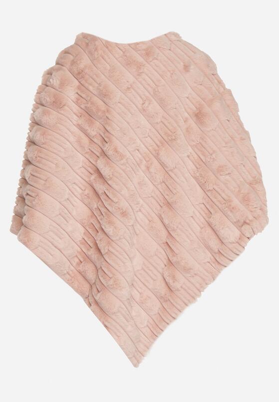 Różowe Ponczo Ozdobione Tłoczeniem Dairis 2