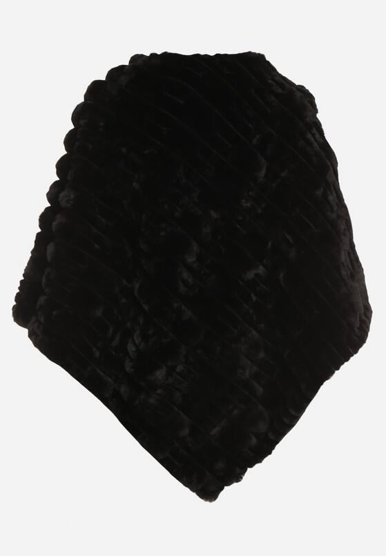 Czarne Ponczo Ozdobione Tłoczeniem Dairis 2