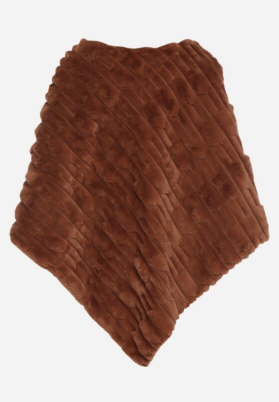 Brązowe Ponczo Ozdobione Tłoczeniem Dairis 2