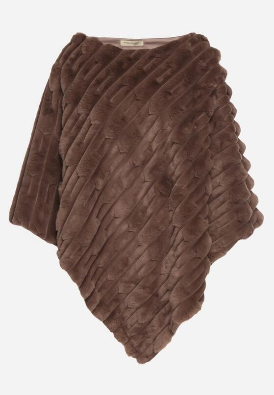 Brązowe  Ponczo Ozdobione Tłoczeniem Dairis 1