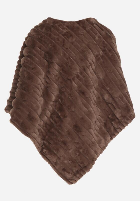 Brązowe  Ponczo Ozdobione Tłoczeniem Dairis 2