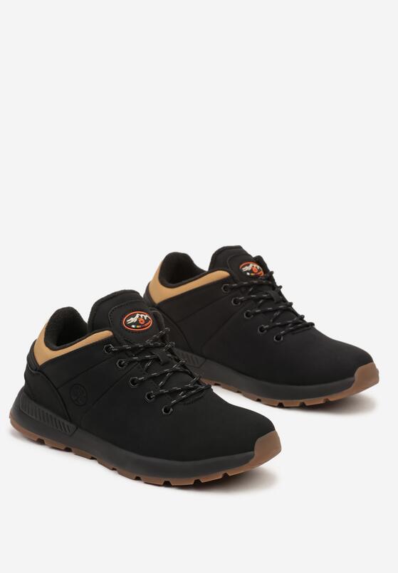 Czarne Buty Sportowe z Ozdobnymi Przeszyciami Zailuna 2