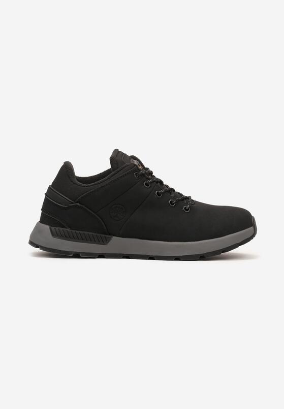 Czarno-Szare Buty Sportowe z Ozdobnymi Przeszyciami Zailuna 1