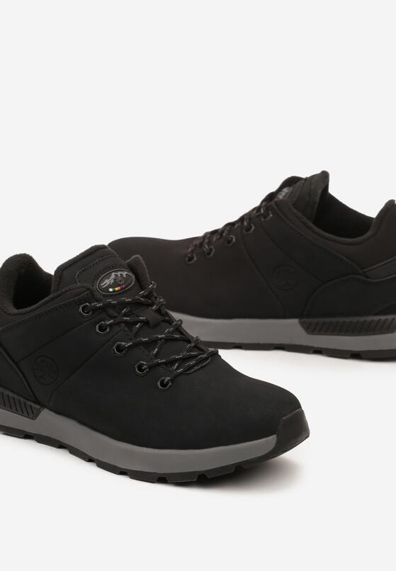 Czarno-Szare Buty Sportowe z Ozdobnymi Przeszyciami Zailuna 3