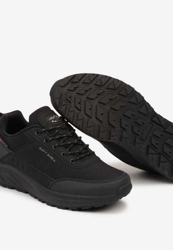 Czarne Buty Sportowe w Typie Trekkingowych Sznurowane  Taivonna 3