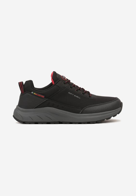 Czarno-Czerwone Buty Sportowe w Typie Trekkingowych Sznurowane  Taivonna 1