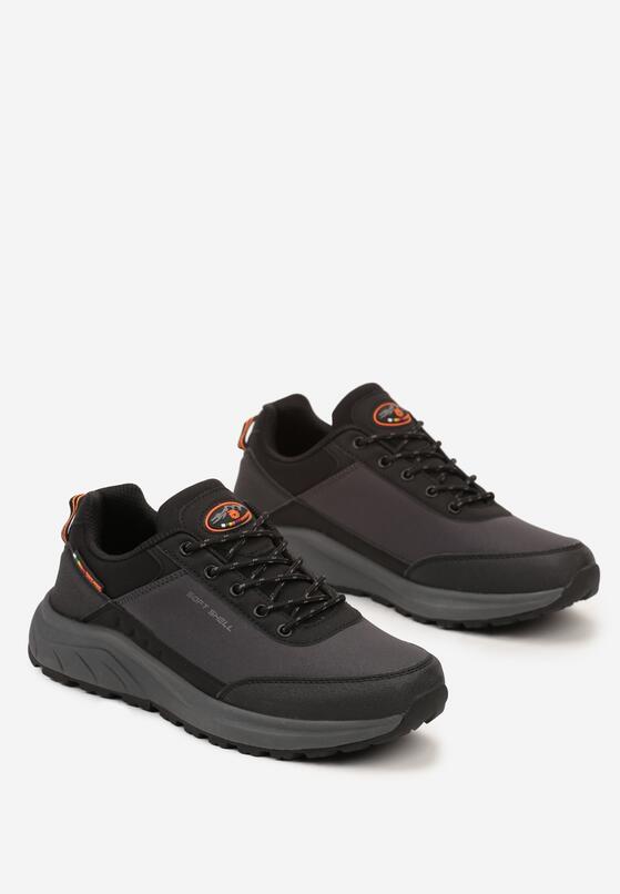 Ciemnoszare Buty Sportowe w Typie Trekkingowych Sznurowane  Taivonna 2