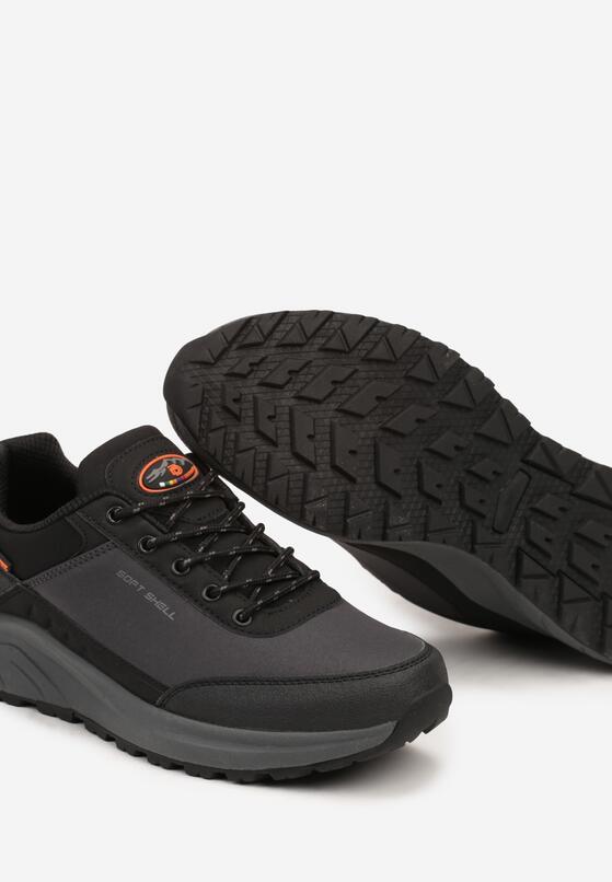 Ciemnoszare Buty Sportowe w Typie Trekkingowych Sznurowane  Taivonna 3