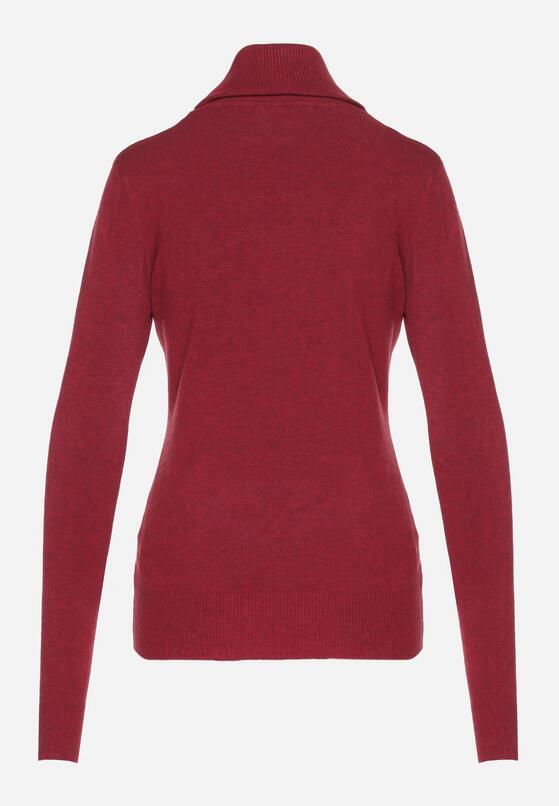 Bordowy Golf Sweter z Wiskozą i Kaszmirem Zailaya 7