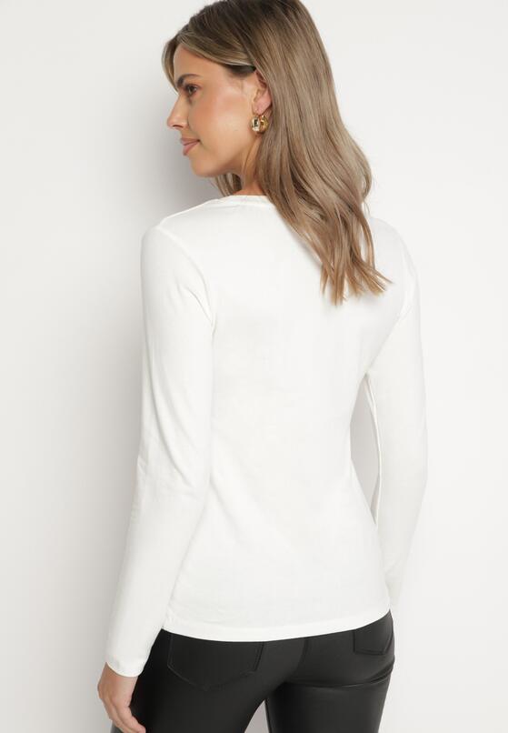 Biała Bawełniana Bluzka Longsleeve Tailene 3