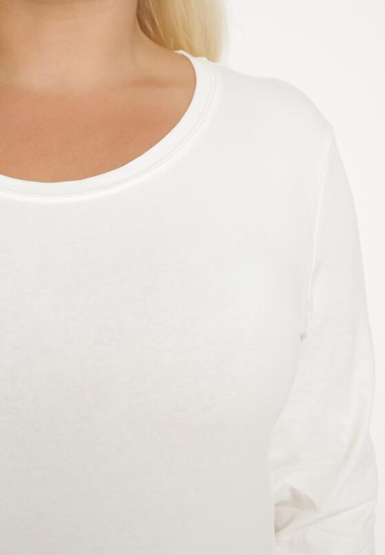 Biała Klasyczna Bluzka Bawełniana Longsleeve Reriella 5