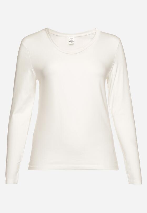 Biała Klasyczna Bluzka Bawełniana Longsleeve Reriella 6