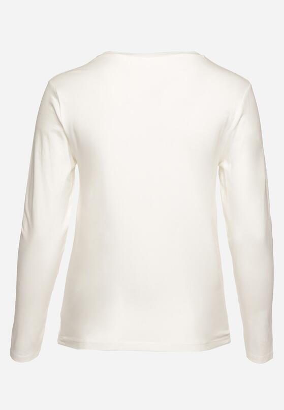Biała Klasyczna Bluzka Bawełniana Longsleeve Reriella 7