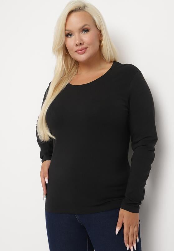 Czarna Bluzka Lonsleeve z Bawełny Niritha 2