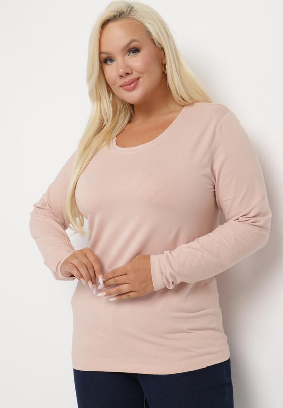Różowa Bluzka Lonsleeve z Bawełny Niritha 2