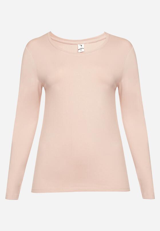 Różowa Bluzka Lonsleeve z Bawełny Niritha 6
