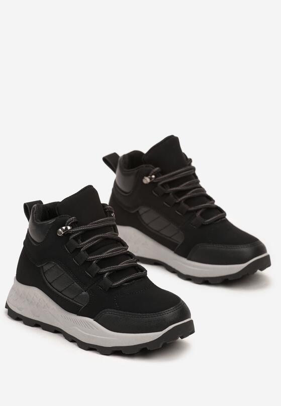 Czarne Botki Typu Sneakersy na Grubej Podeszwie Isalore 2