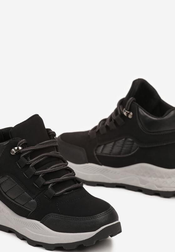 Czarne Botki Typu Sneakersy na Grubej Podeszwie Isalore 3