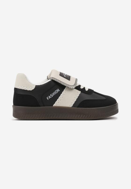 Czarne Sneakersy na Grubej Podeszwie z Kontrastującymi Wstawkami i Wywiniętym Językiem Mirinae 4