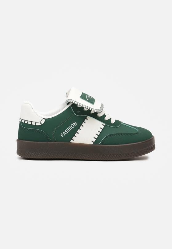 Zielone Sneakersy na Grubej Podeszwie z Kontrastującymi Wstawkami i Wywiniętym Językiem Mirinae 4
