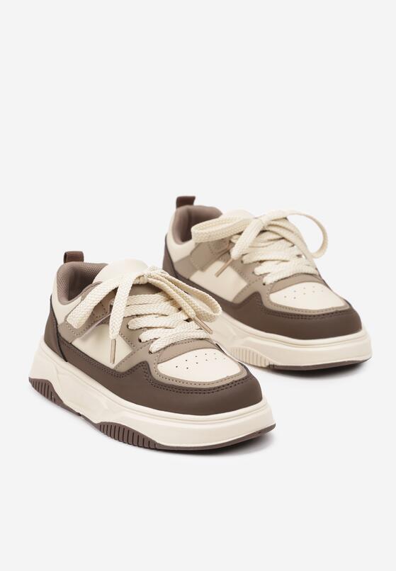 Pantofi sport Bej cu maro 3