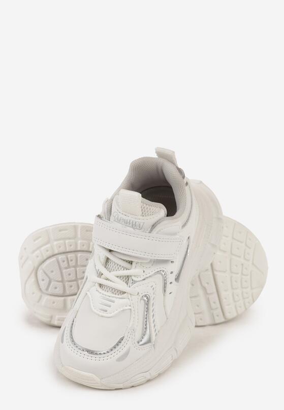 Białe Buty Sportowe Sneakersy na Grubej Podeszwie z Gumkami na Rzep Rosavetta 3