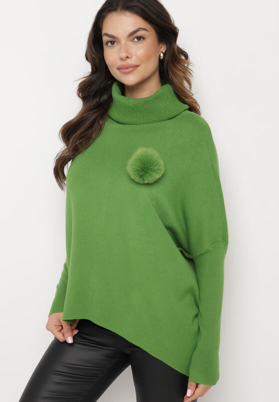 Pulover pe gât Verde 1