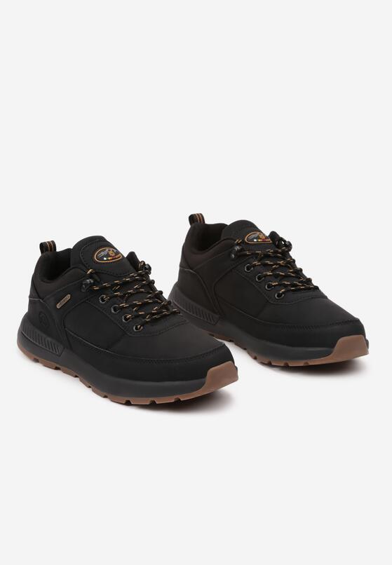 Czarne Buty Sportowe w Trekkingowym Stylu na Grubej Podeszwie Vilobria 2
