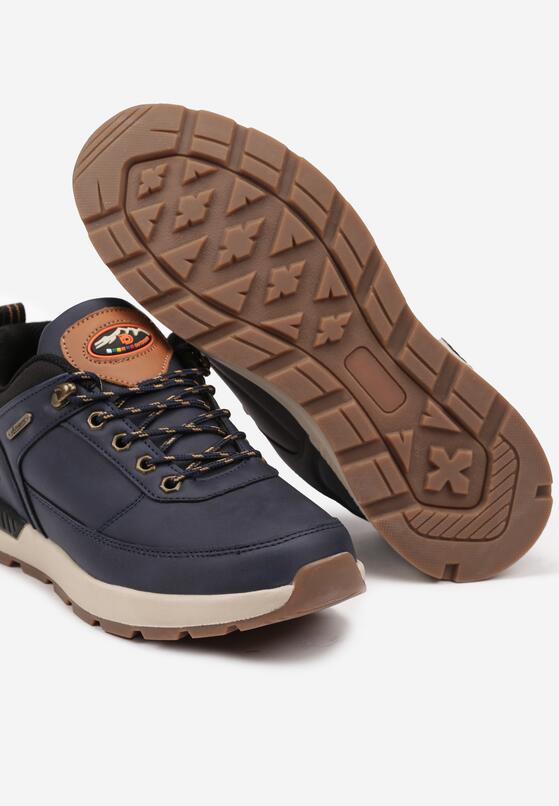 Granatowe Buty Sportowe w Trekkingowym Stylu na Grubej Podeszwie Vilobria 3