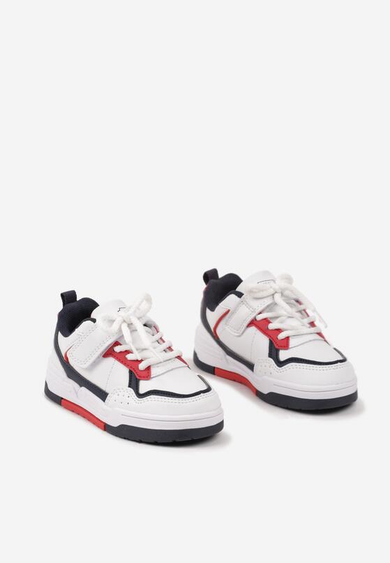 Białe Płaskie Buty Sportowe Sneakersy ze Sznurowaniem i Perforacją Avarille 2
