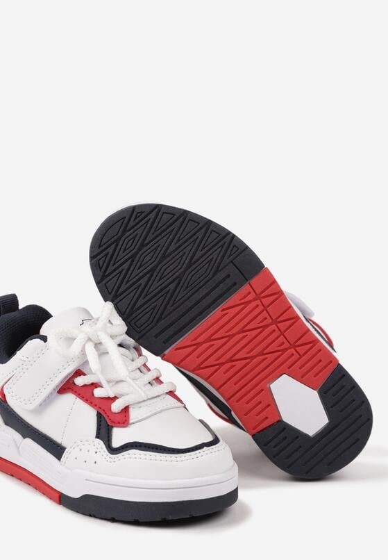 Białe Płaskie Buty Sportowe Sneakersy ze Sznurowaniem i Perforacją Avarille 3