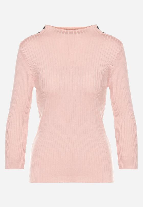 Pulover Roz deschis 6