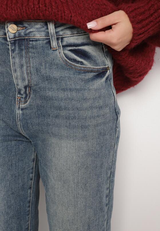 Niebiesko-Szare Jeansy z Bawełną Mom Fit z Wysokim Stanem Torrea 5