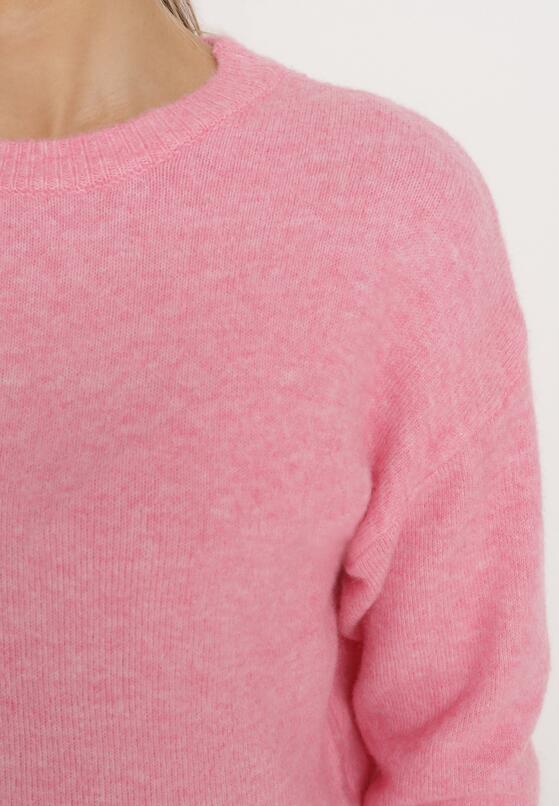 Różowy Sweter z Domieszką Wełny Parizia 5